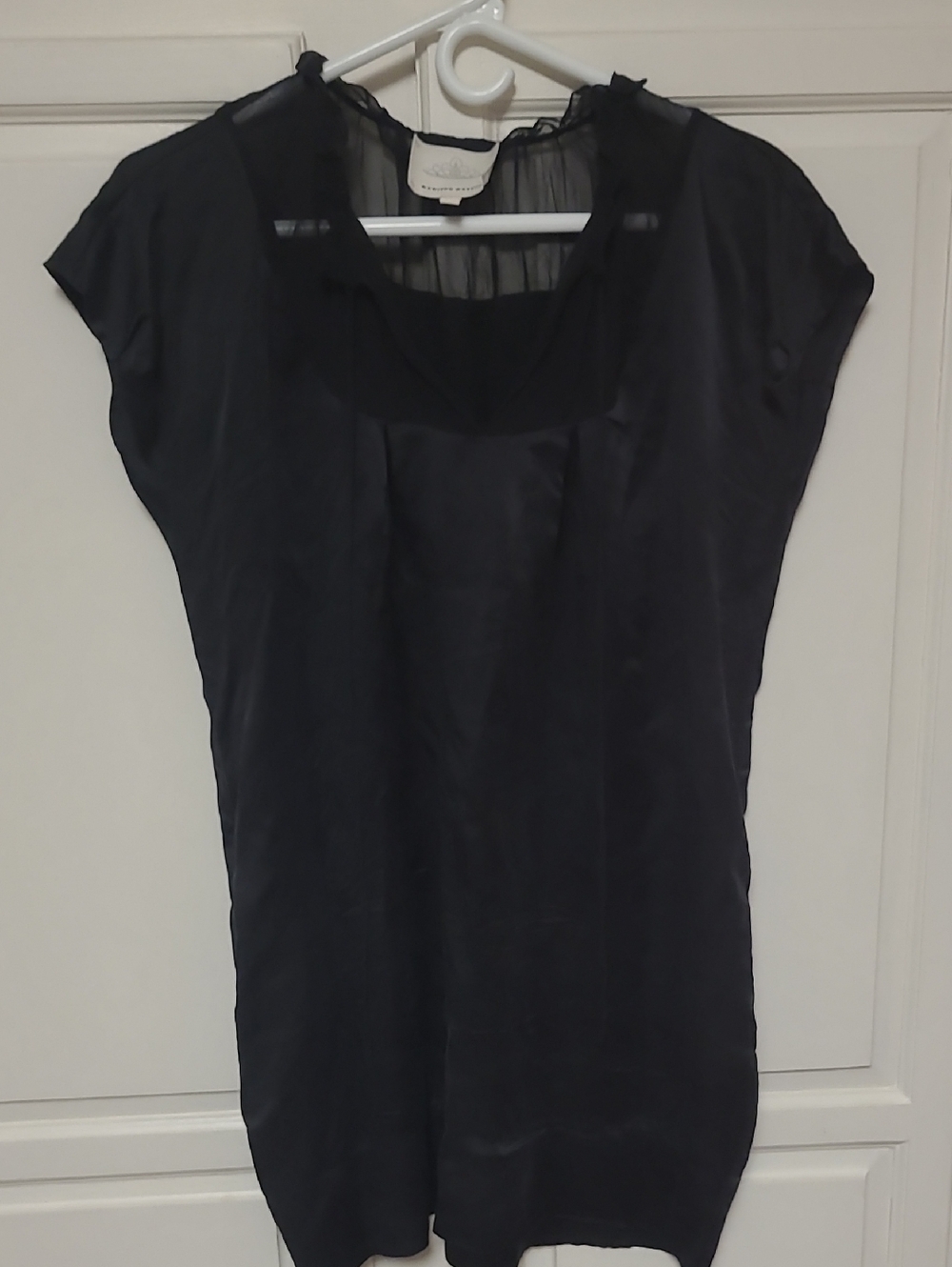 Madison Marcus Black Silk Mini Dress